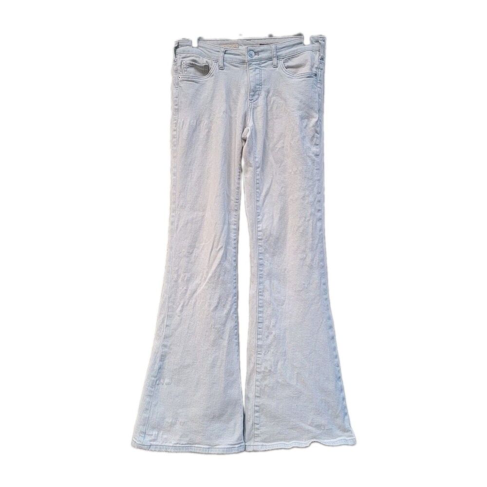 Anthropologie Pilcro Jeans Womens 26 Light Wash Flare Leg Stretch Low Rise